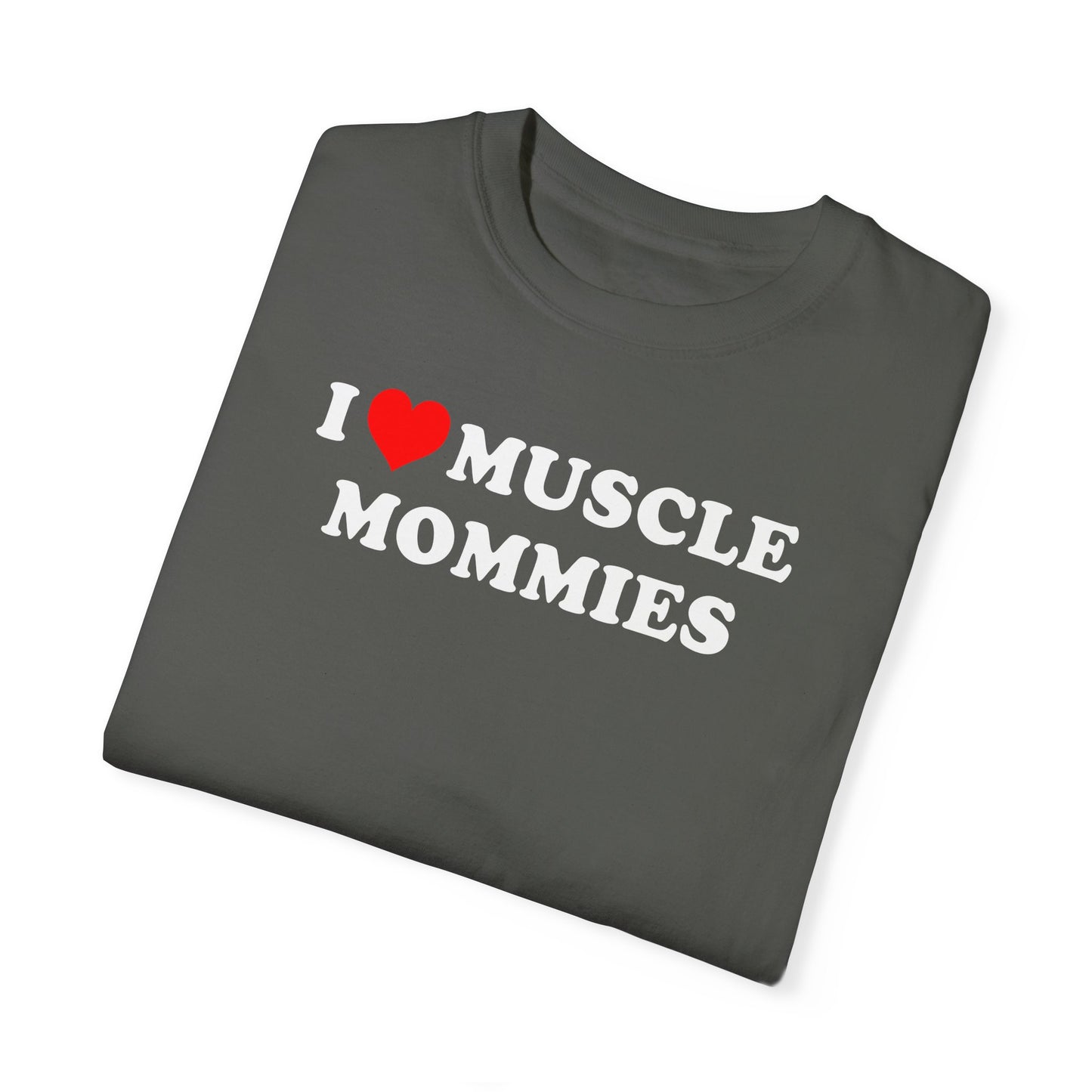 I Heart Muscle Mommies Tee - Grey